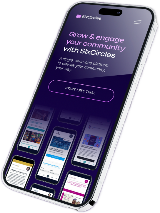 SixCircles mobile community platform preview