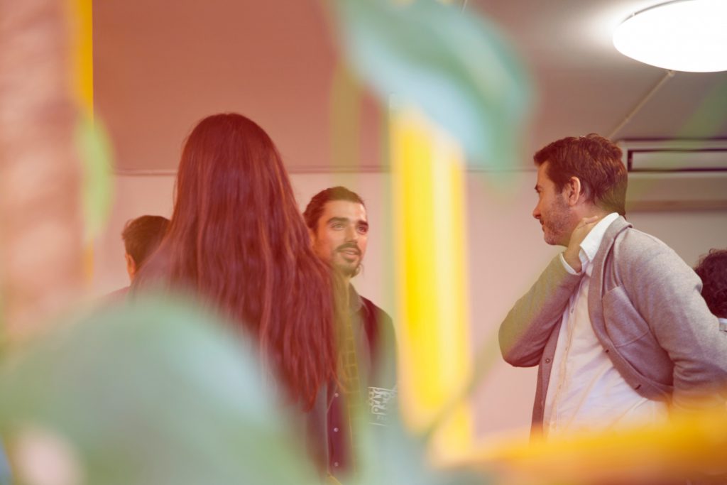 Group of businesspeople networking
