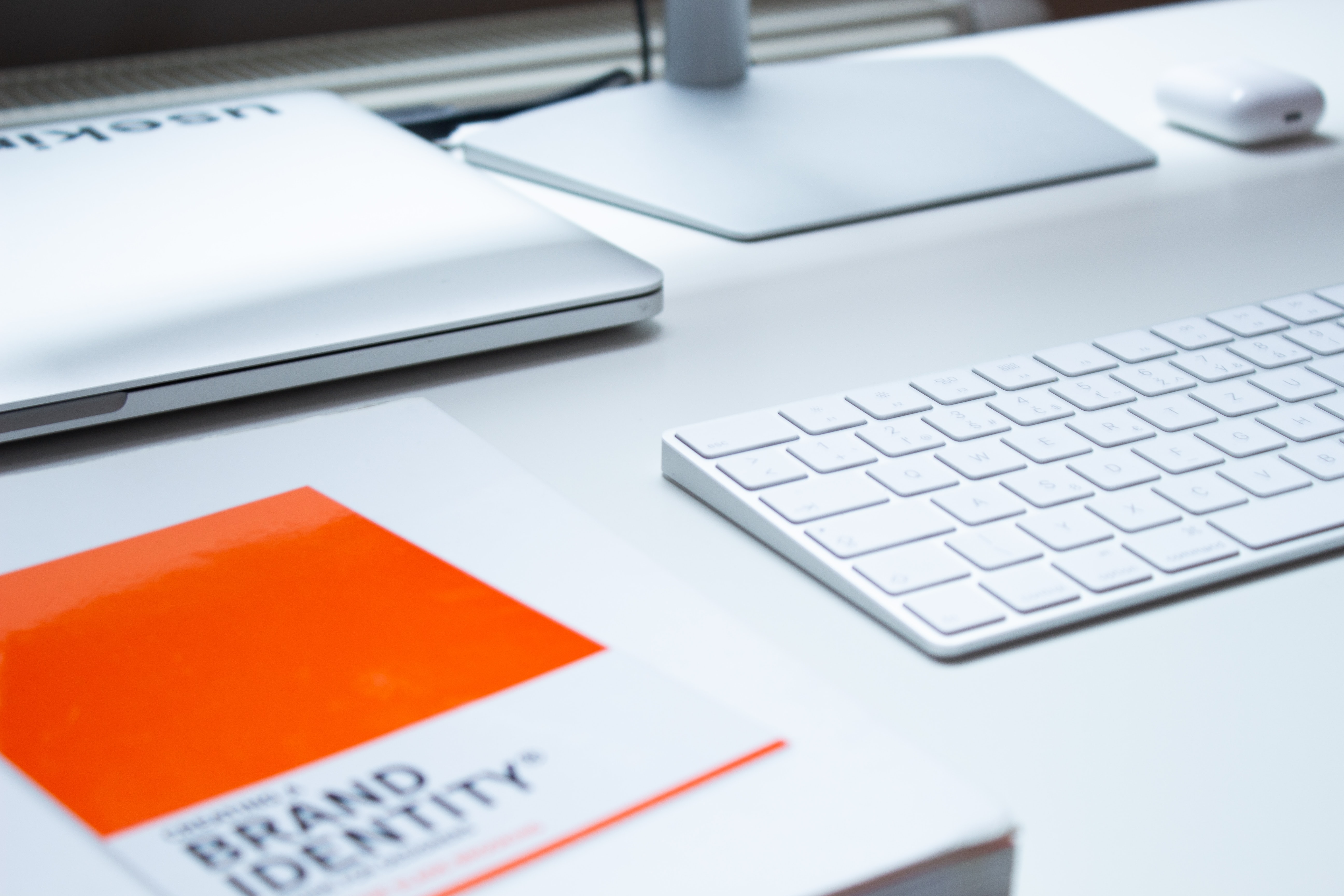 brand identity book on desk